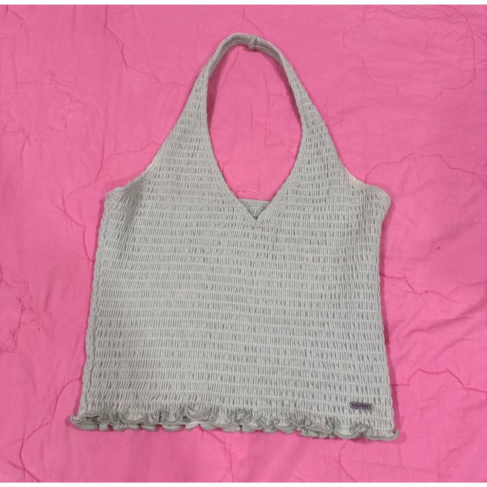 Hollister ribbed green tank top